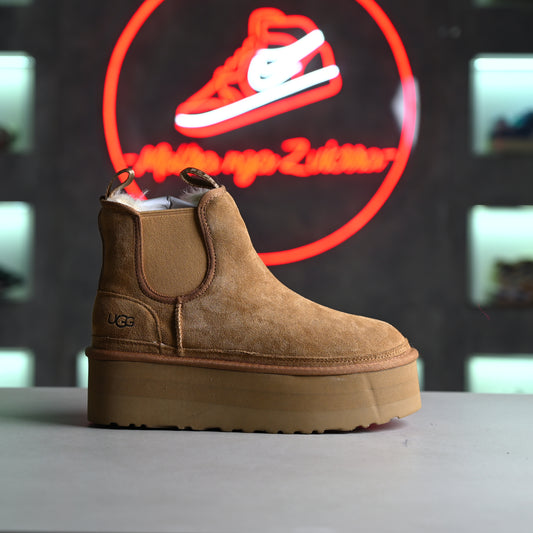 UGG Neumel Chelsea Platform Chestnuts Boots