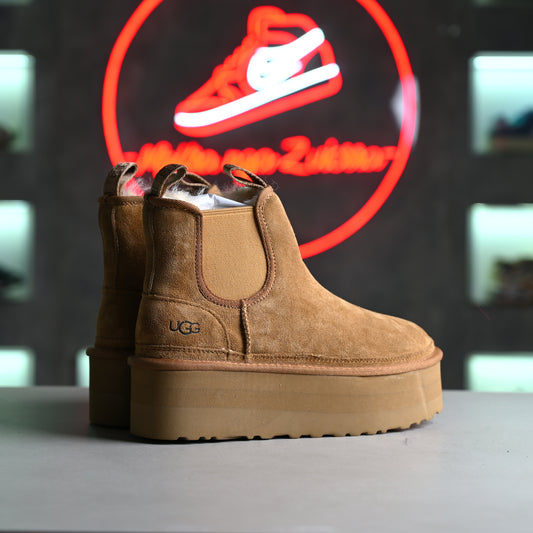 UGG Neumel Chelsea Platform Chestnuts Boots
